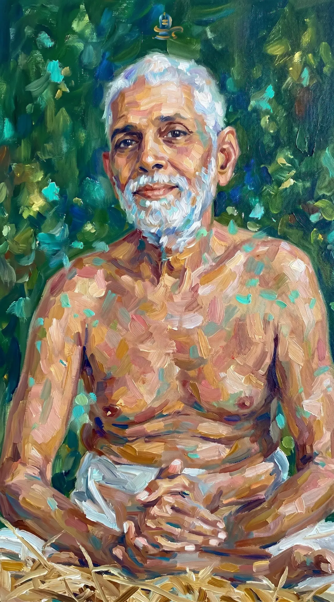 Artistic portrait of Ramana Maharshi