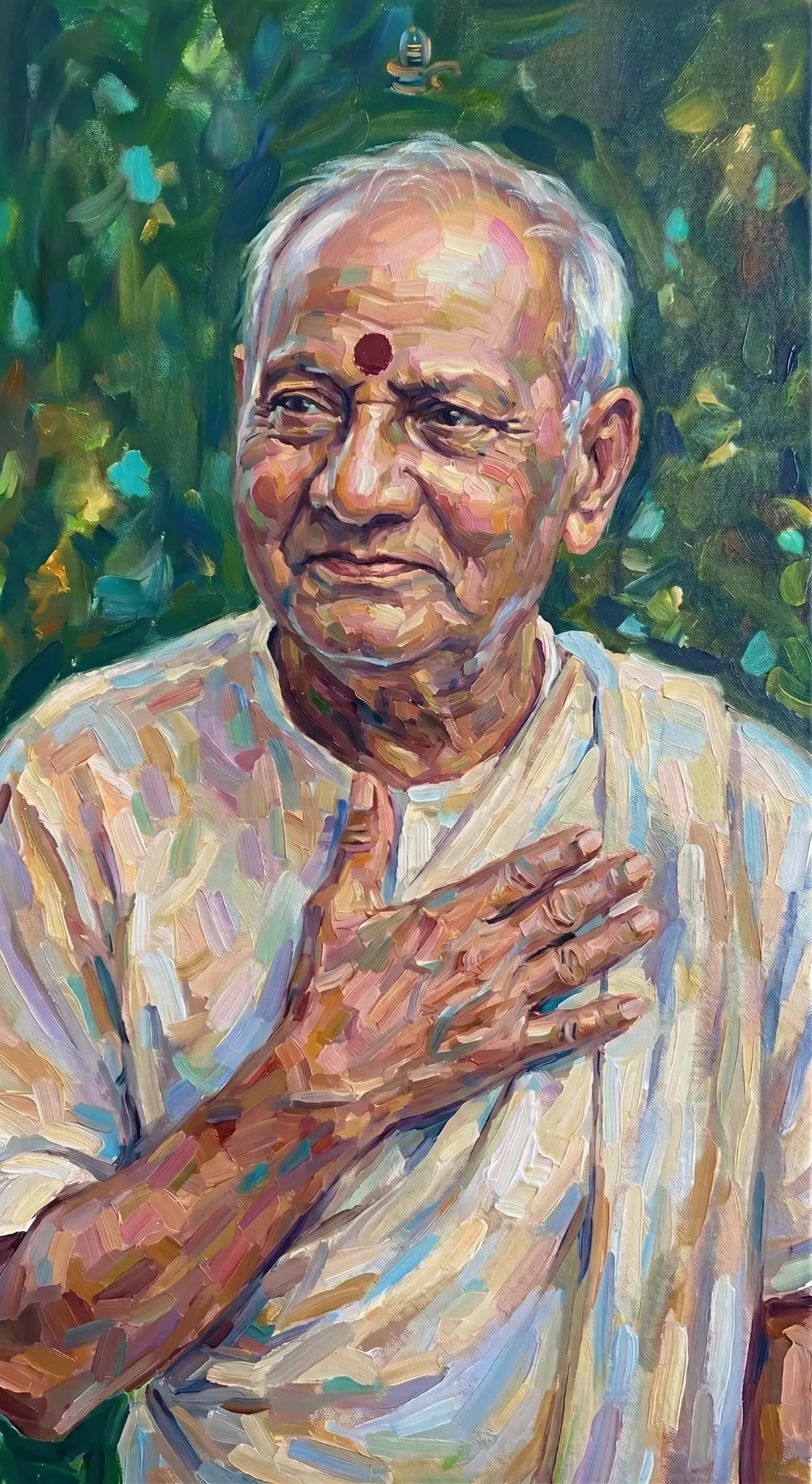 Artistic portrait of Nisargadatta Maharaj