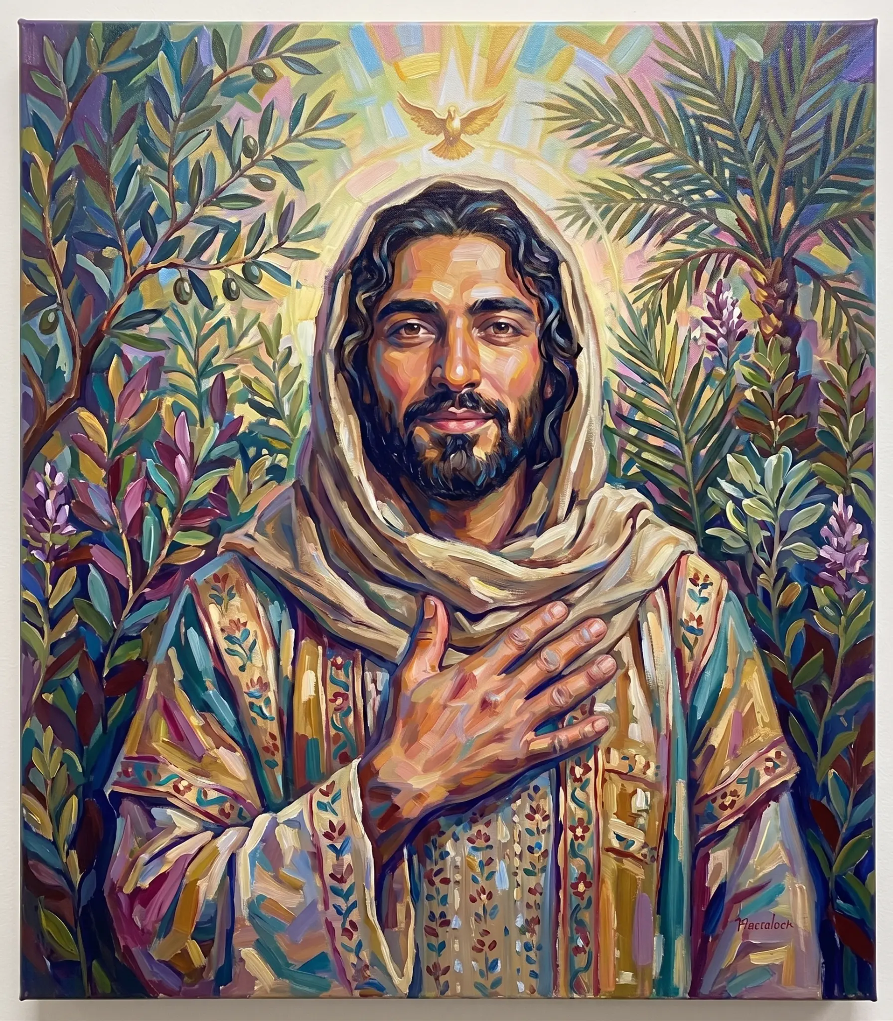 Artistic portrait of Jesus